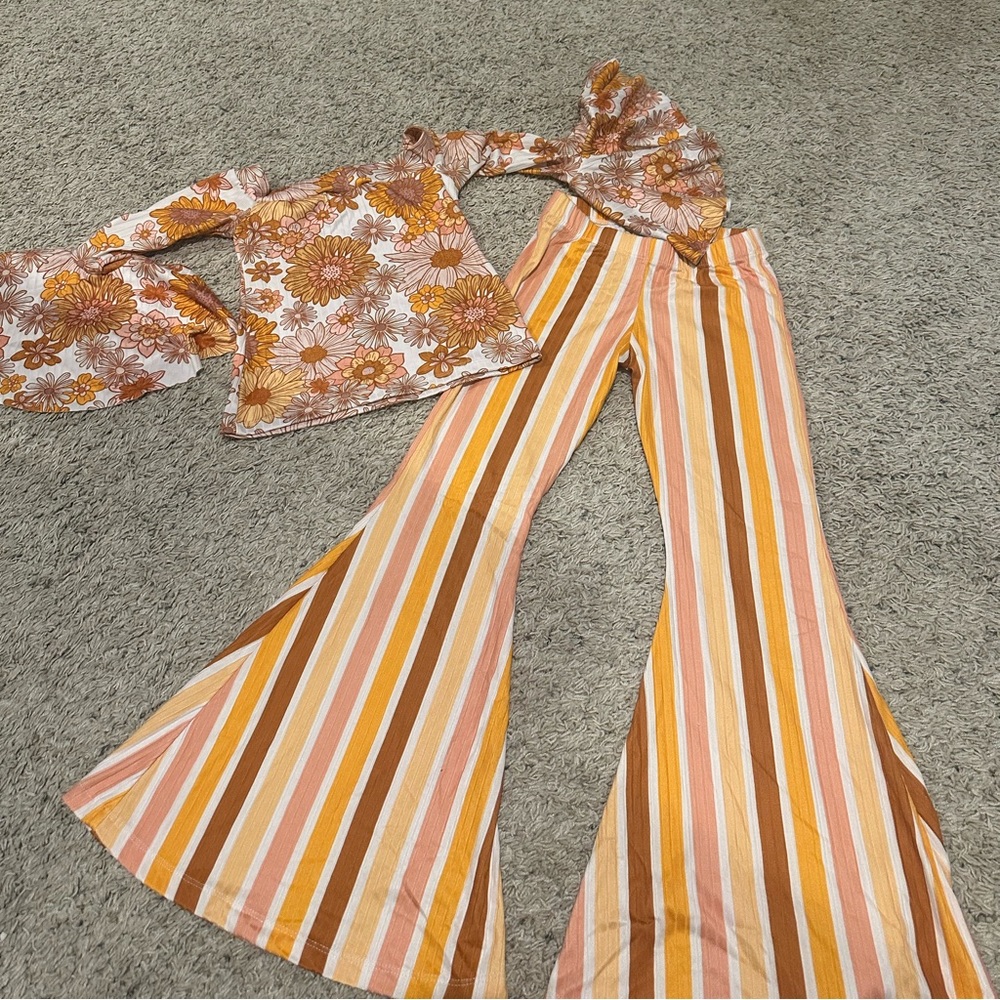 Custom made (Etsy) disco/60s style costume we used for Halloween . Size 7/8